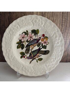 Vintage Alfred Meakin Birds of America Band Tailed Pigeon Plate 9" England 1940s